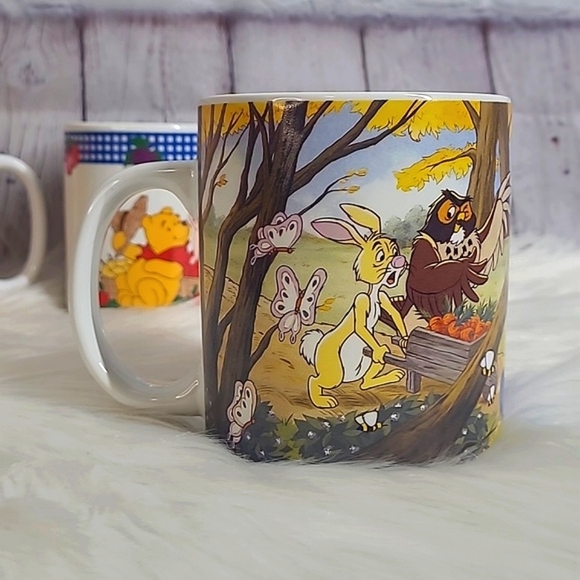 Vintage 90s Disney Winnie-the-Pooh Bundle of Three Mugs Coffee Cup Collectible - Picture 11 of 16